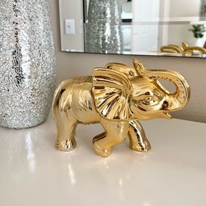 Home decor elephant figurine color gold